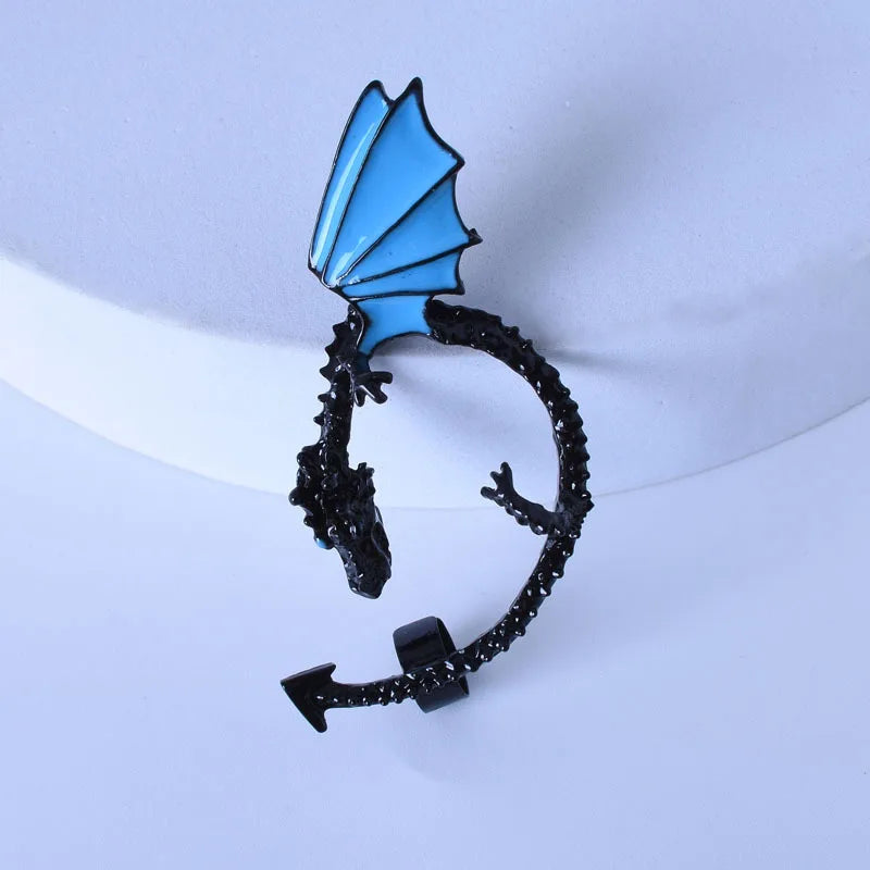 Glow-in-the-Dark Dragon Ear Cuff Earrings – Fantasy Clip-On Stud Jewelry for Women, Girls & Boys - Image 7