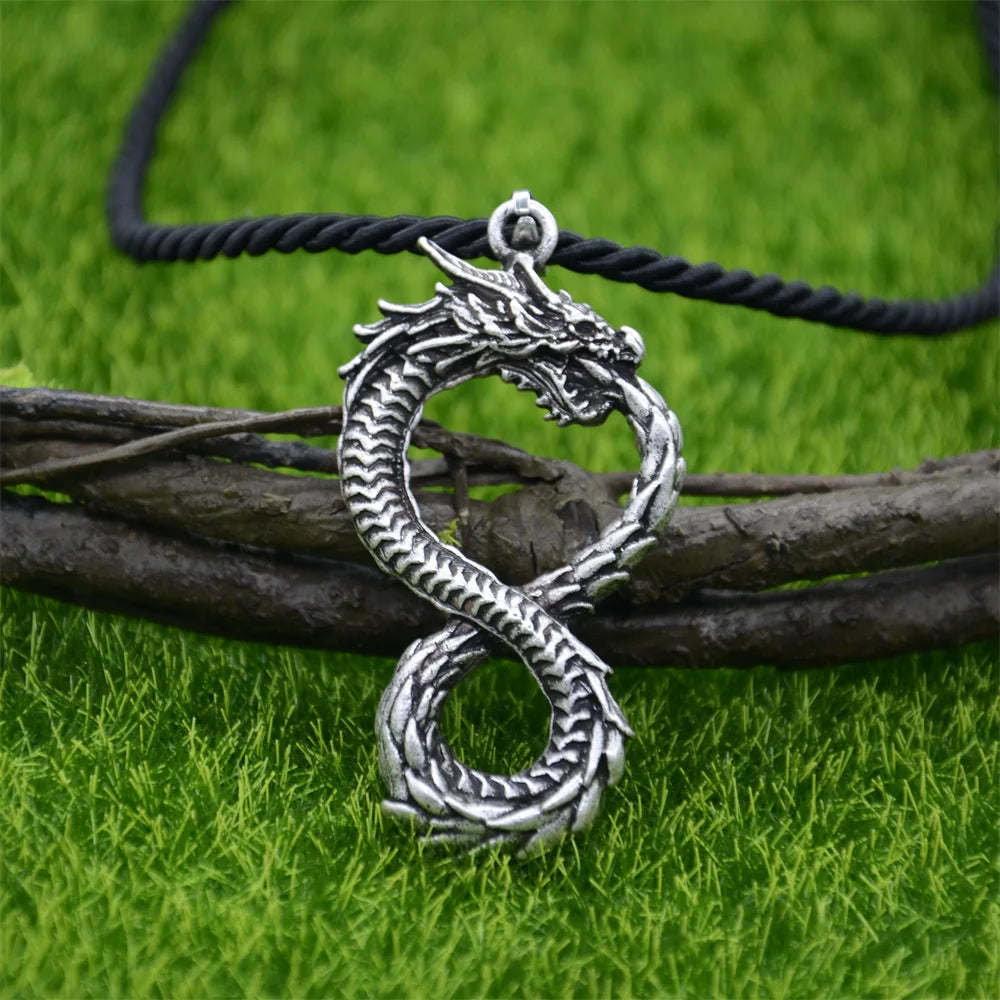 Goth Ouroboros Norse Dragon Necklace - Image 19