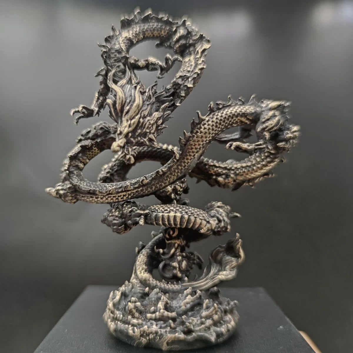 Creative Oriental Dragon Bronze Statue - Image 4