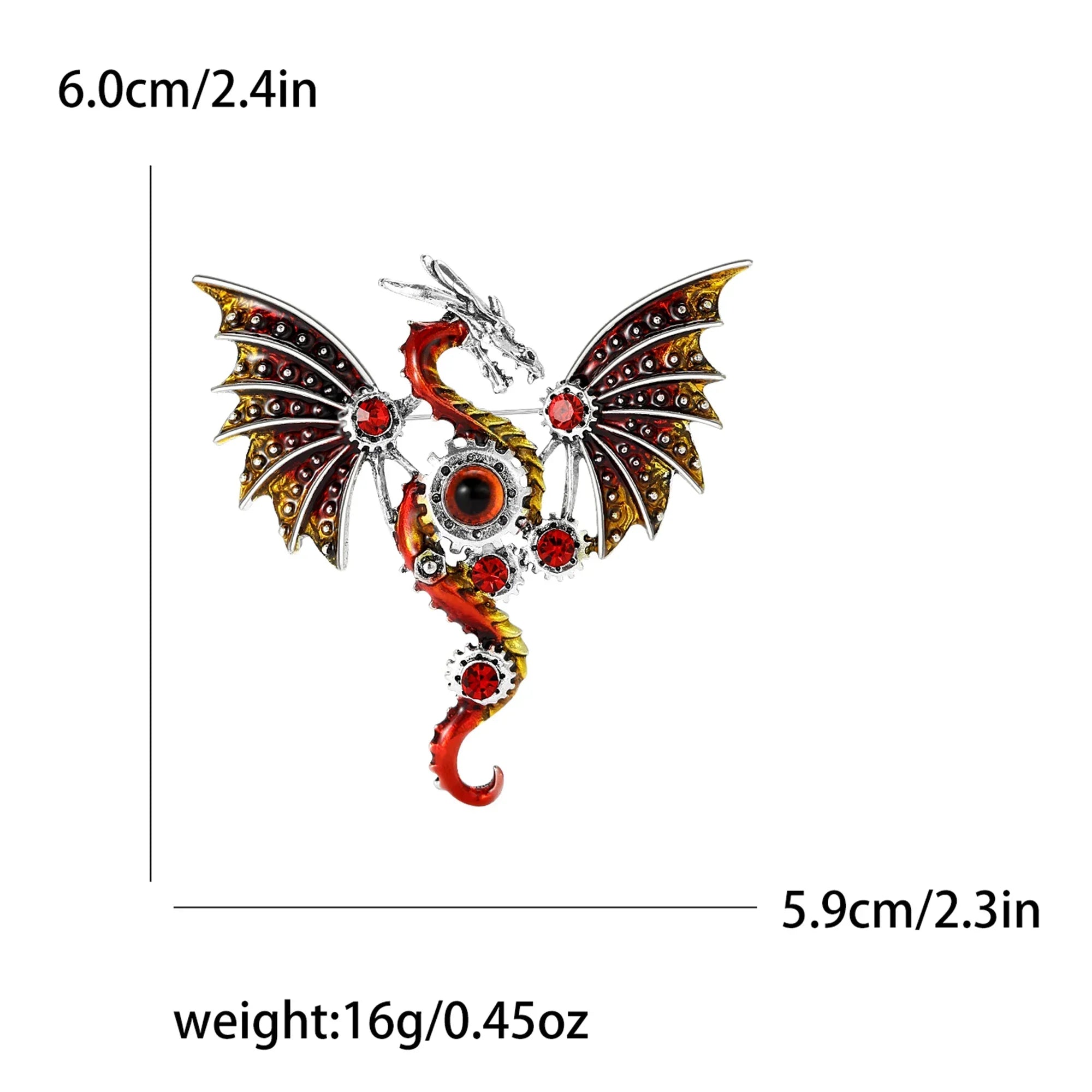 Enamel Mechanical Dragon Pins - Image 6