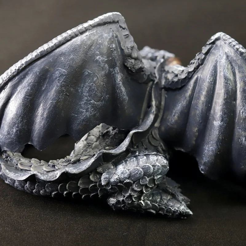 Creative Magic Black Flying Dragon Resin Ornament – Cool Home Decoration Statue Craft - Image 4