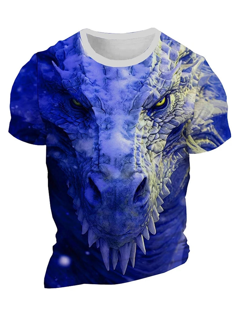 3D Dragon Print Menโs T-Shirt - Image 24