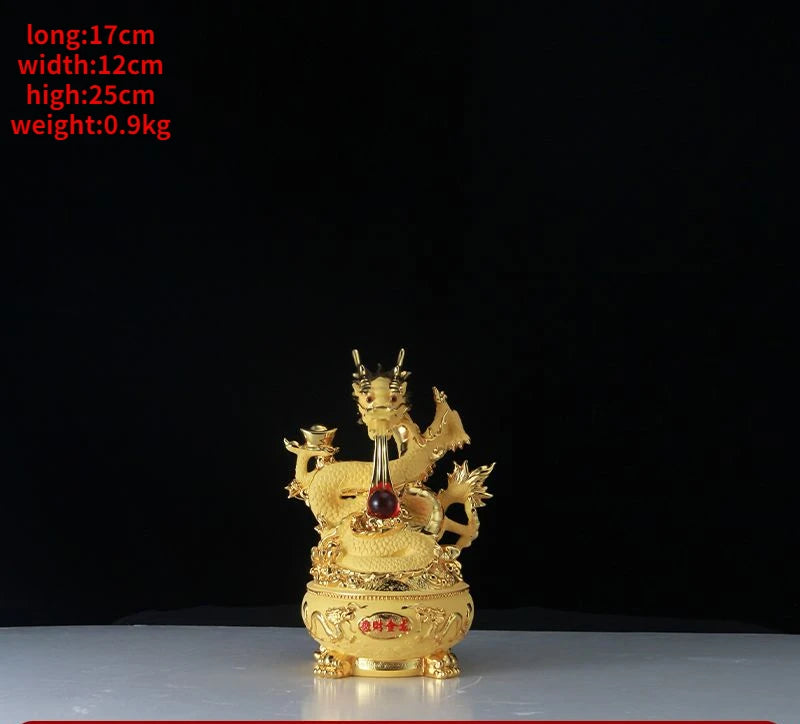 Gathering Wealth Dragon – Inviting Wealth Office Desktop Decoration & Opening Sculpture - Image 6