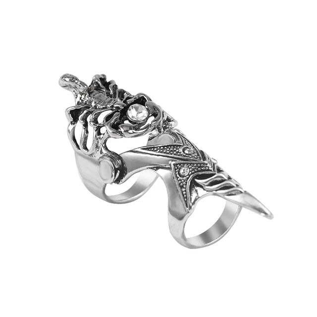 Exaggerated Vintage Dragon Knuckle Ring - Image 11