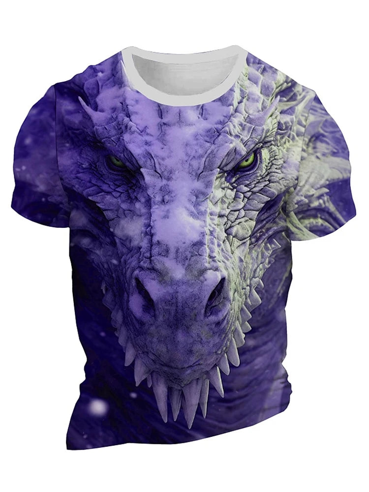3D Dragon Print Menโs T-Shirt - Image 18