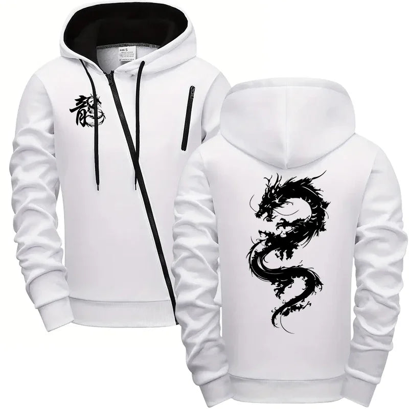 Chinese Dragon Printed Hoodie for Men - Image 3