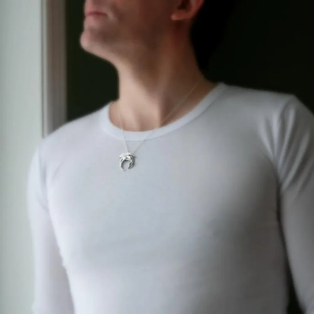 Classic Western Sleeping Dragon Necklace - Image 2