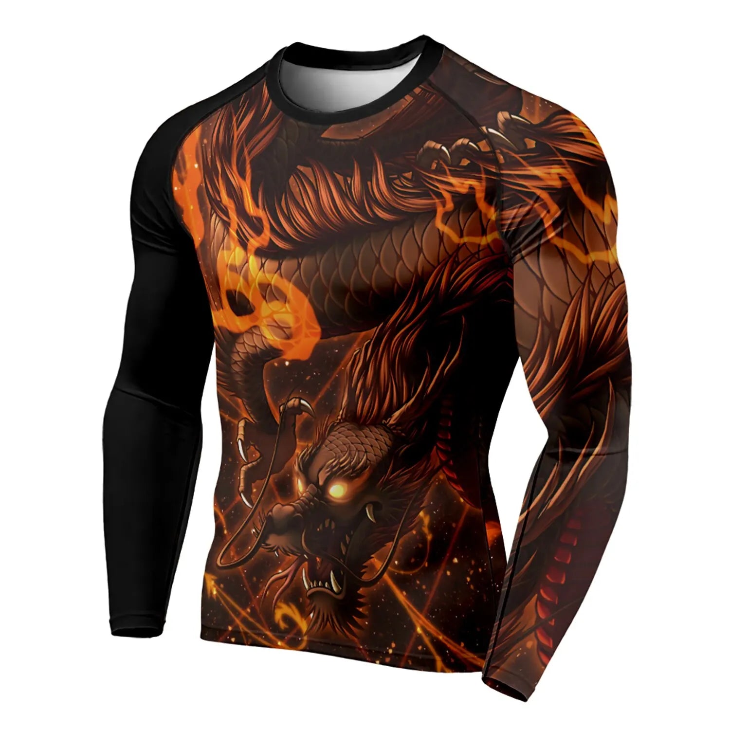 3D Printed Dragon Pattern Menโs T-Shirt - Image 5