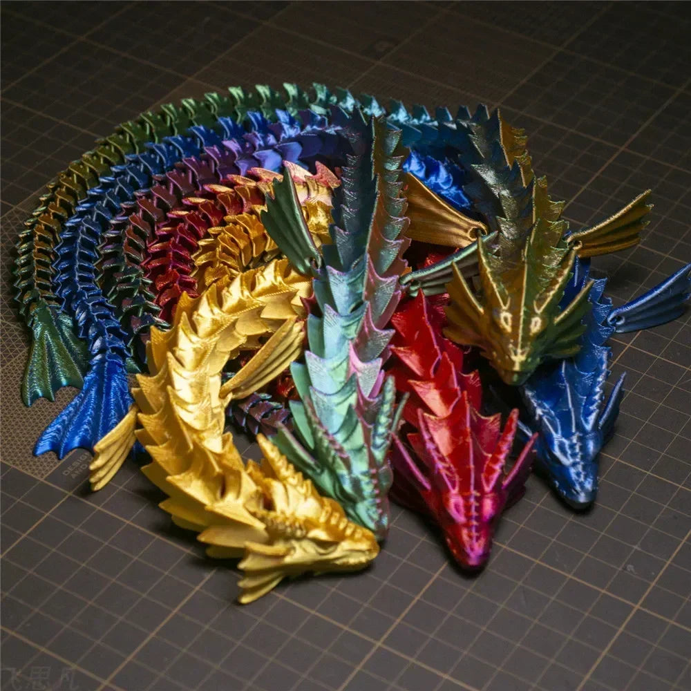 35cm 3D Printed Dragon – Antistress Full-Body Jointed Toy & Desktop Ornament - Image 6