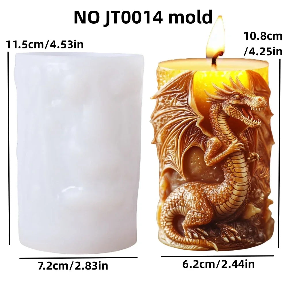 Fire Breathing Dragon Relief Round Sphere Candle Silicone Mold – Flying Dragon Wing Sphere Resin & Gypsum Mold - Image 23