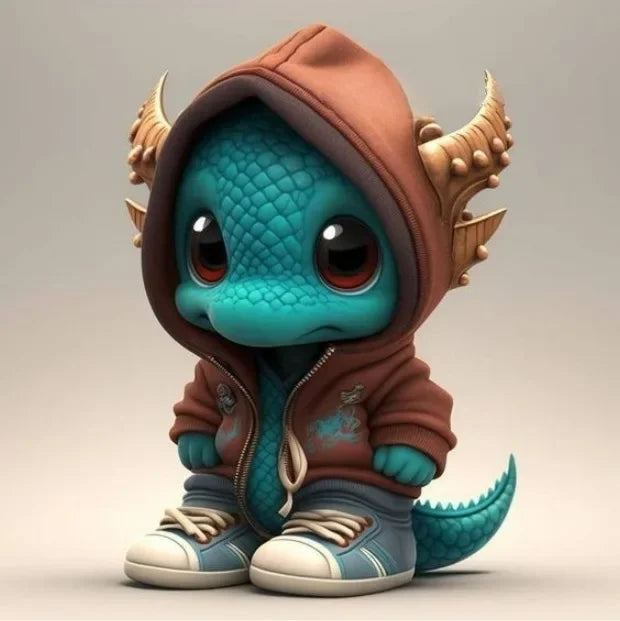 Cool Baby Dragon Resin Statue - Image 7
