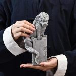 China Mascot Pan Dragon Pillar Statue