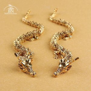 22.5cm 60g 3D Dragon Statue Ornament – Moveable Jointed Brass Zodiac Animal Decoration