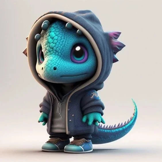 Cool Baby Dragon Resin Statue - Image 9