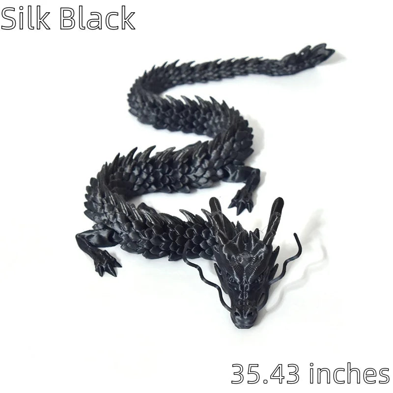 3D Printed Conjoined Dragon Ornaments – Movable Cartoon Style Aquarium & Rockery Decoration (90cm) - Image 5