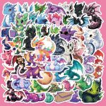 50pcs Cartoon Dragon Graffiti Stickers