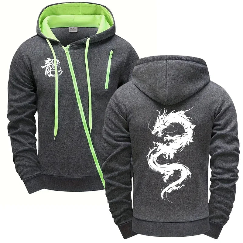 Chinese Dragon Printed Hoodie for Men - Image 4