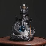 Dragon Backflow Incense Burner – Ceramic Incense Holder for Home Decor & Aromatherapy (Without Incense)