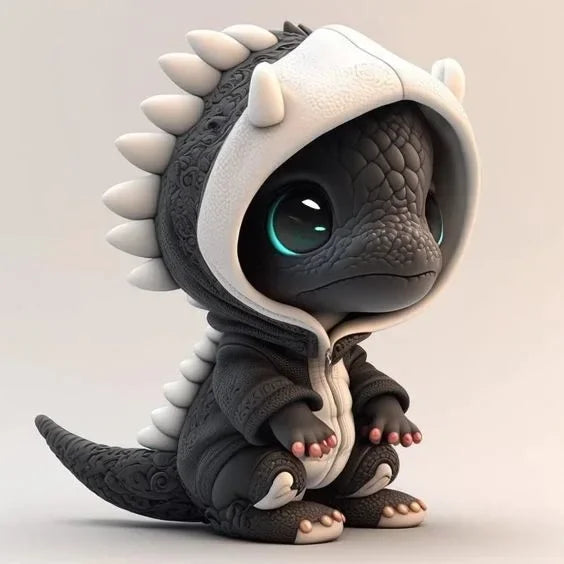 Cool Baby Dragon Resin Statue - Image 8