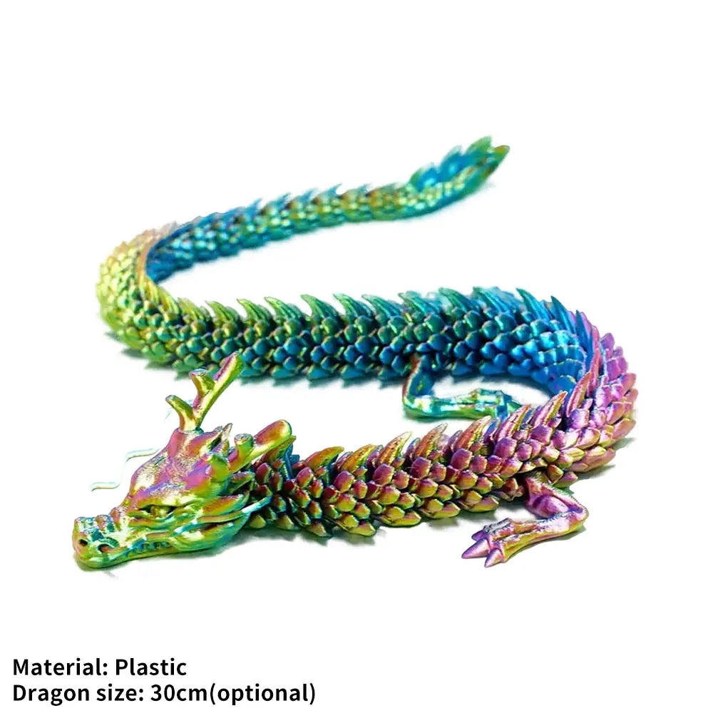 3D Printed Articulated Crystal Chinese Dragon - Image 8