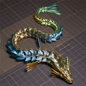 35cm 3D Printed Dragon – Antistress Full-Body Jointed Toy & Desktop Ornament