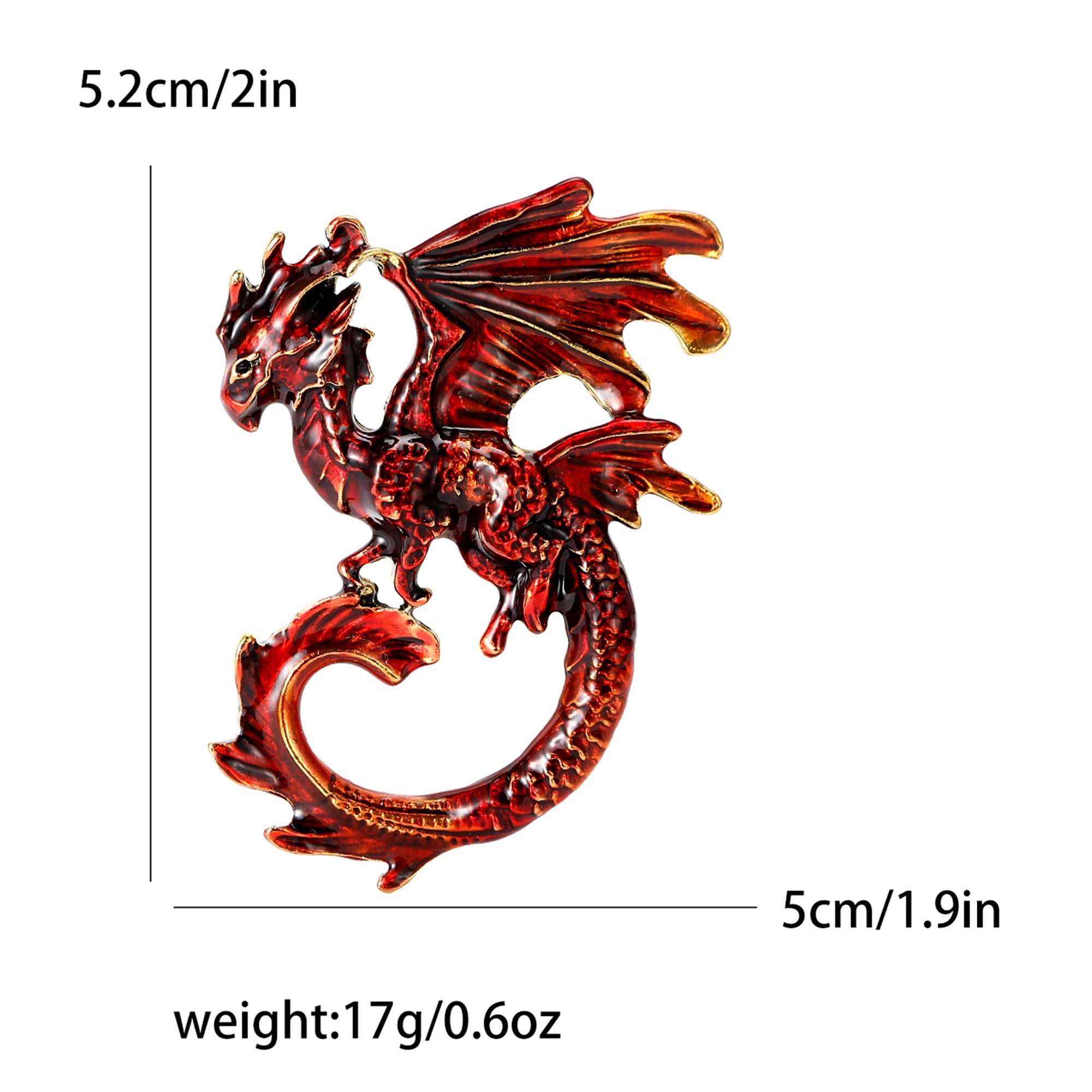 Enamel Dragon Pins for Women Rhinestone Flying Dragons Animal Brooch Banquet Party Backpack Gifts Jewelry Accessories - Image 6