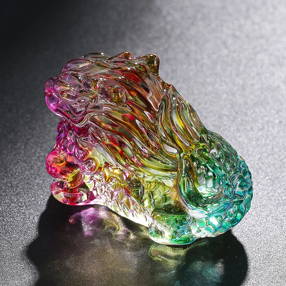 Crystal Dragon Figurine Miniature – Feng Shui Chinese Zodiac Collectible & Home Decor - Image 3