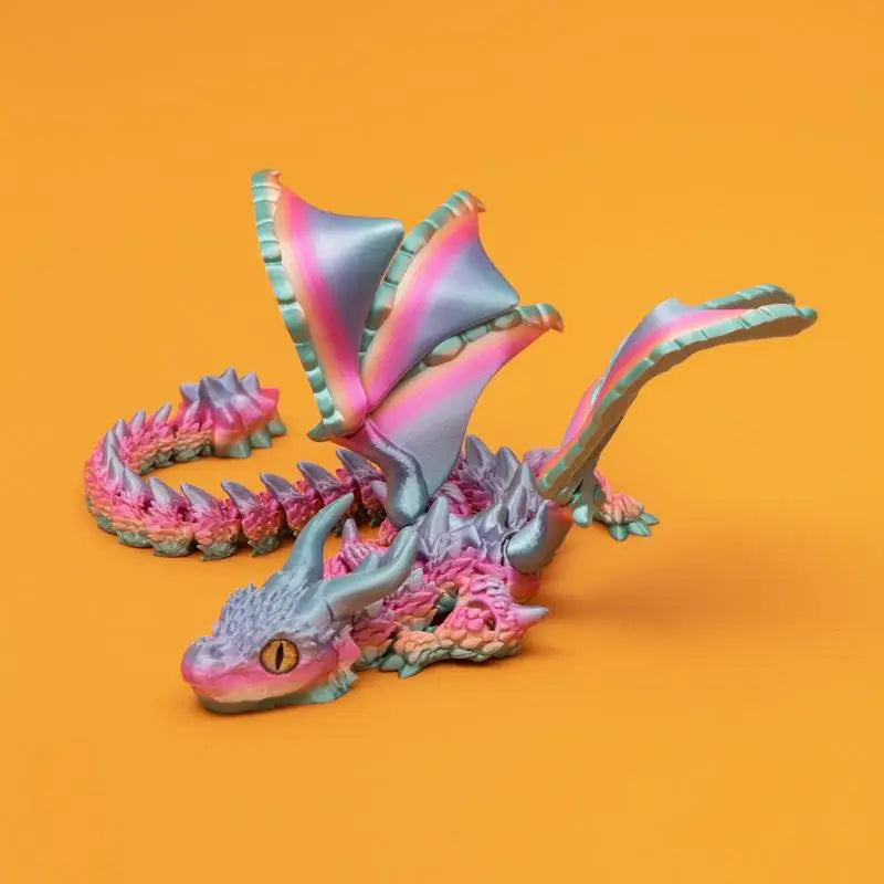 3D Printed Winged Carriage Dragon Figurine with Random Eyes & Art Deco Resin Dragon Sculpture – Tabletop Animal Theme Deco 1PC 2025 - Image 7