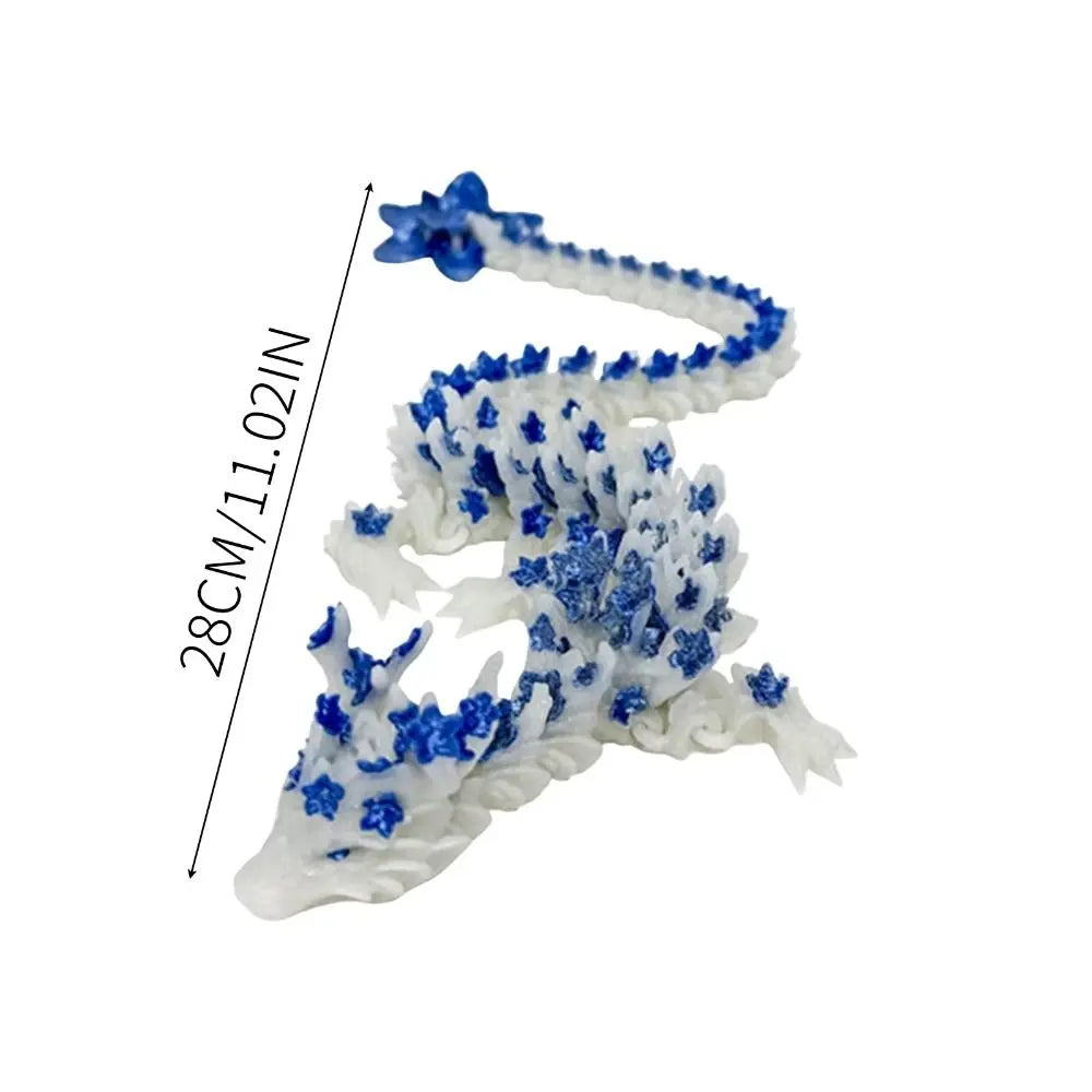 Articulated 3D Printed Dragon Desktop Decoration – Flexible Movable Luminous Chinese Loong Action Figure - Image 6