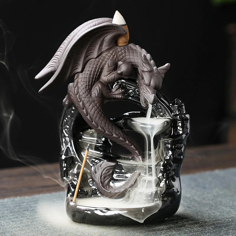 Ceramic Vintage Dragon Backflow Incense Burner - Image 7