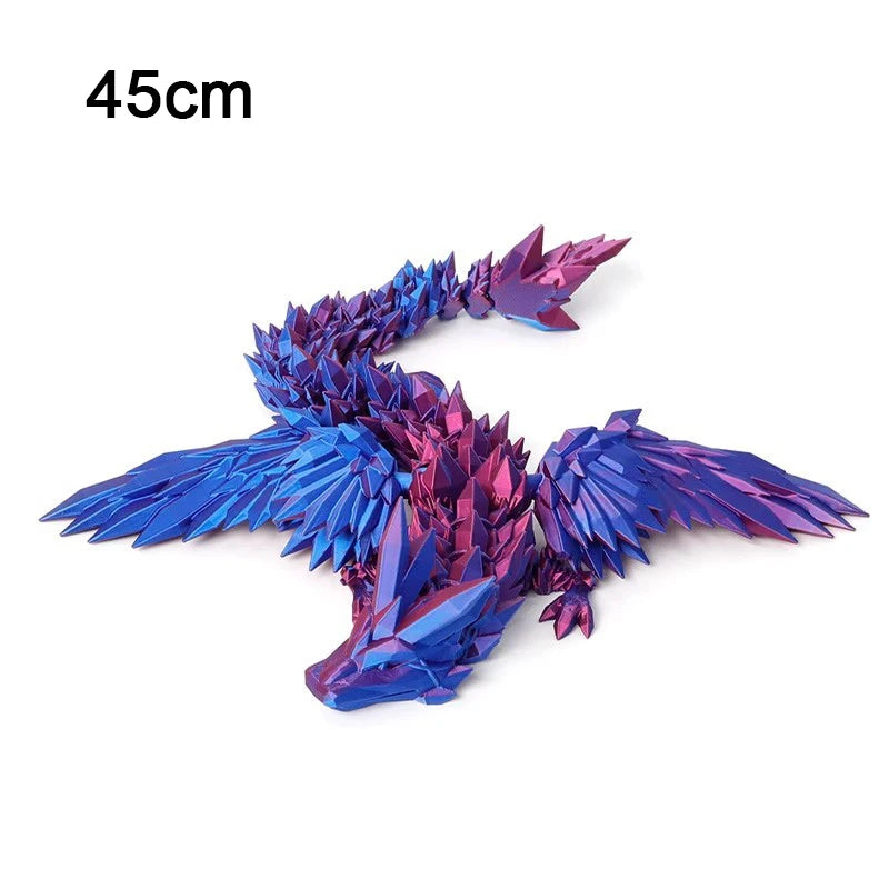 3d Printed Dragon Crystal Flying Dragon Wing Joint Movable Creative Divine Dragon Ornament -20cm/45cm - Image 12