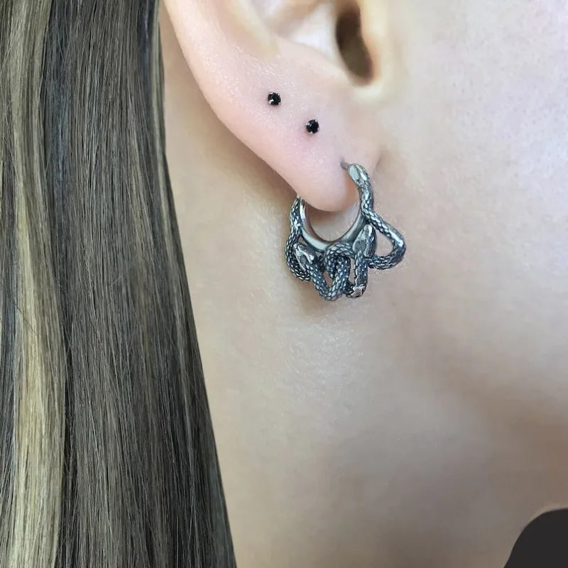 Dragon Front-Back Earrings – Stainless Steel Gothic Dragon Ear Jacket Jewelry - Image 16