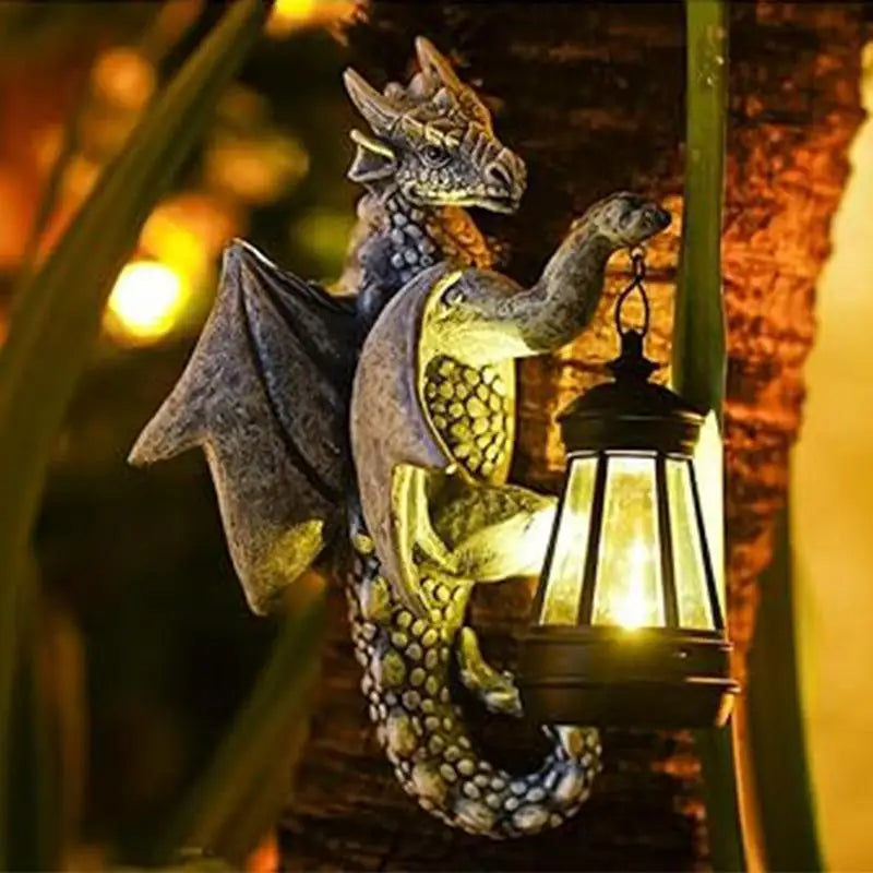 Dragon Solar Lantern – Solar-Powered Dragon Sculpture with Light for Garden, Patio & Garage Décor - Image 4