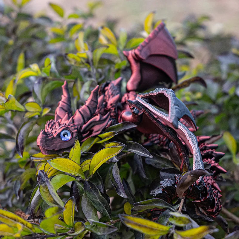 3D Printed Flying Dragon – Full Body Movable Joint Fidget Toy & Desktop Ornament - Image 6