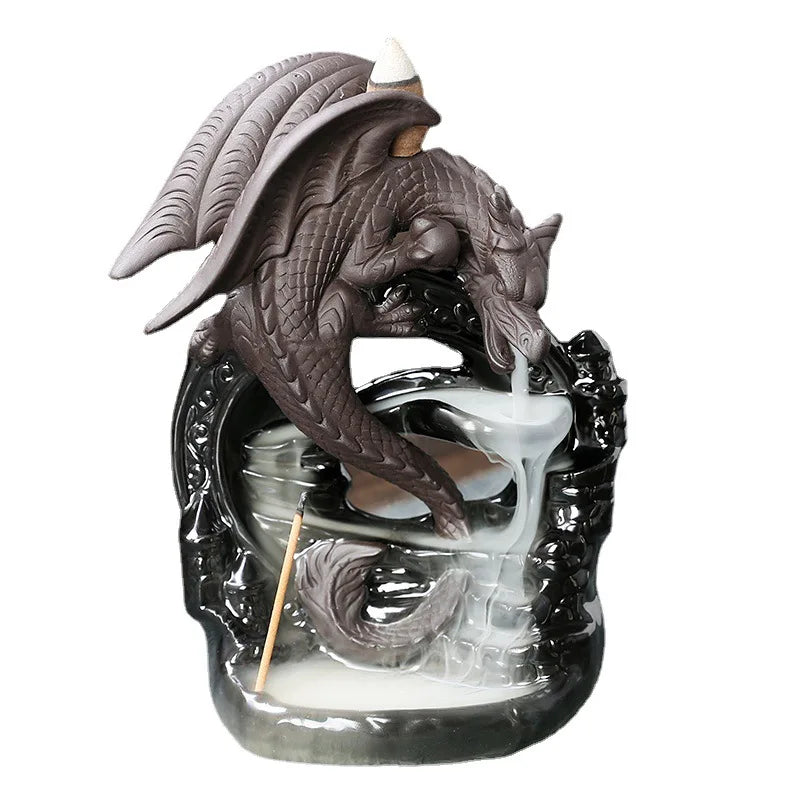 Ceramic Vintage Dragon Backflow Incense Burner - Image 5