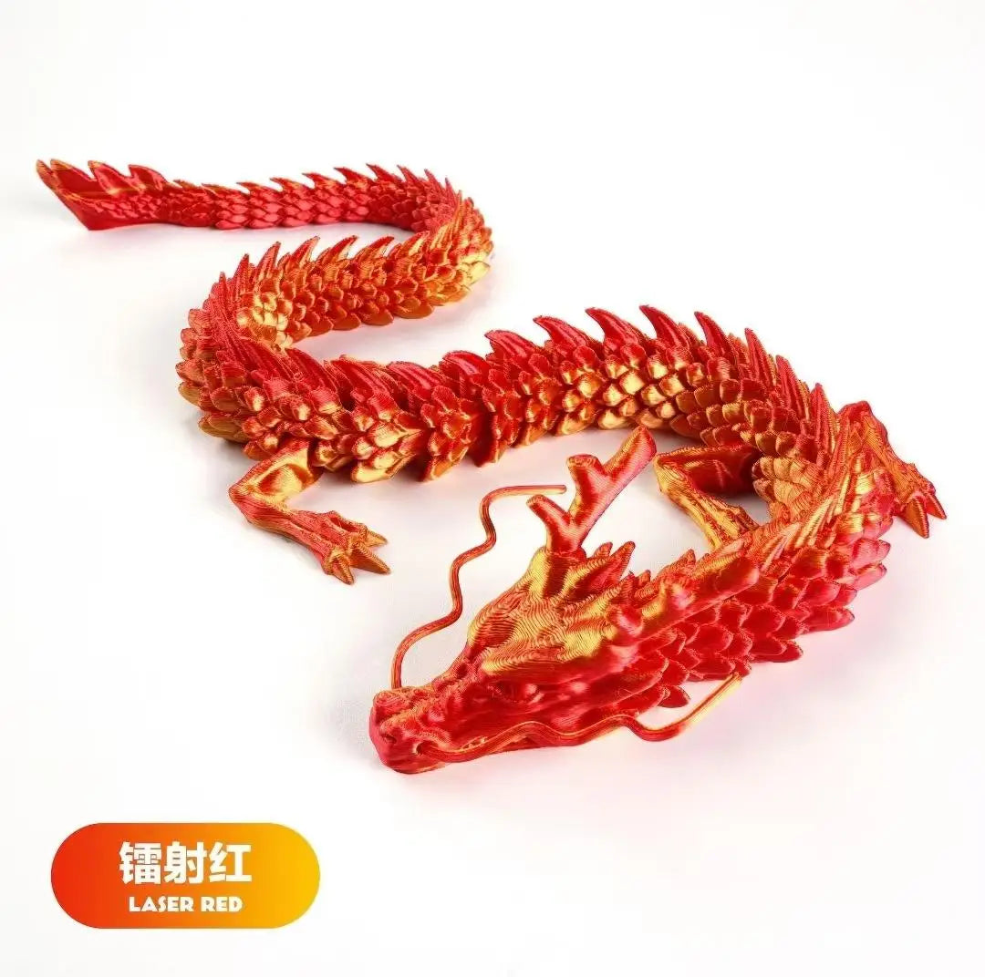 3D Printed Chinese Dragon – 60CM / 45CM / 30CM Model for Desktop Decoration & Office Ornaments - Image 6