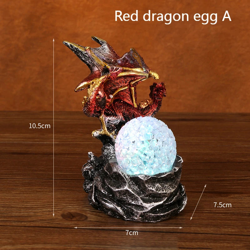 Dragon Egg Resin Ornament with LED Light – Halloween & Home Decoration Night Light Sculpture - Image 8