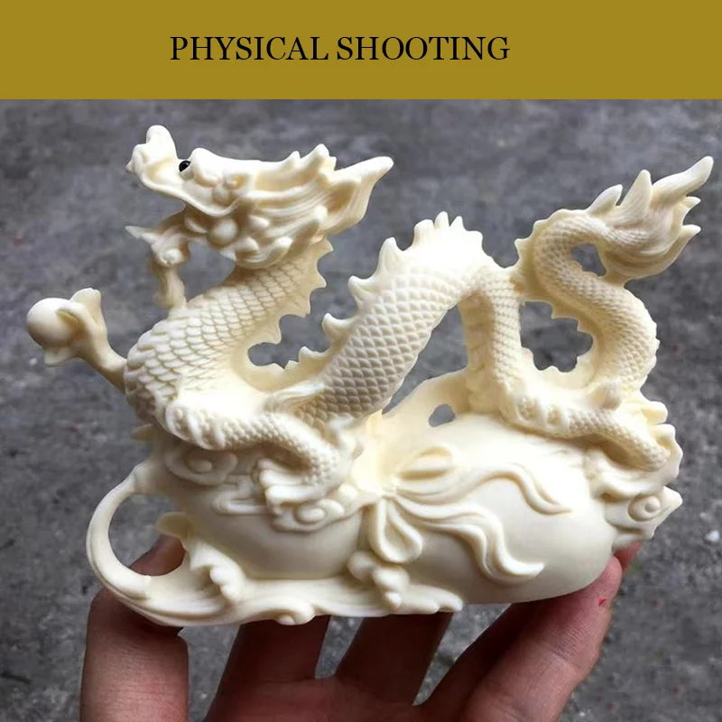 Chinese Feng Shui White Dragon Statue – Zodiac Auspicious Decor for Home, Living Room & Office - Image 3