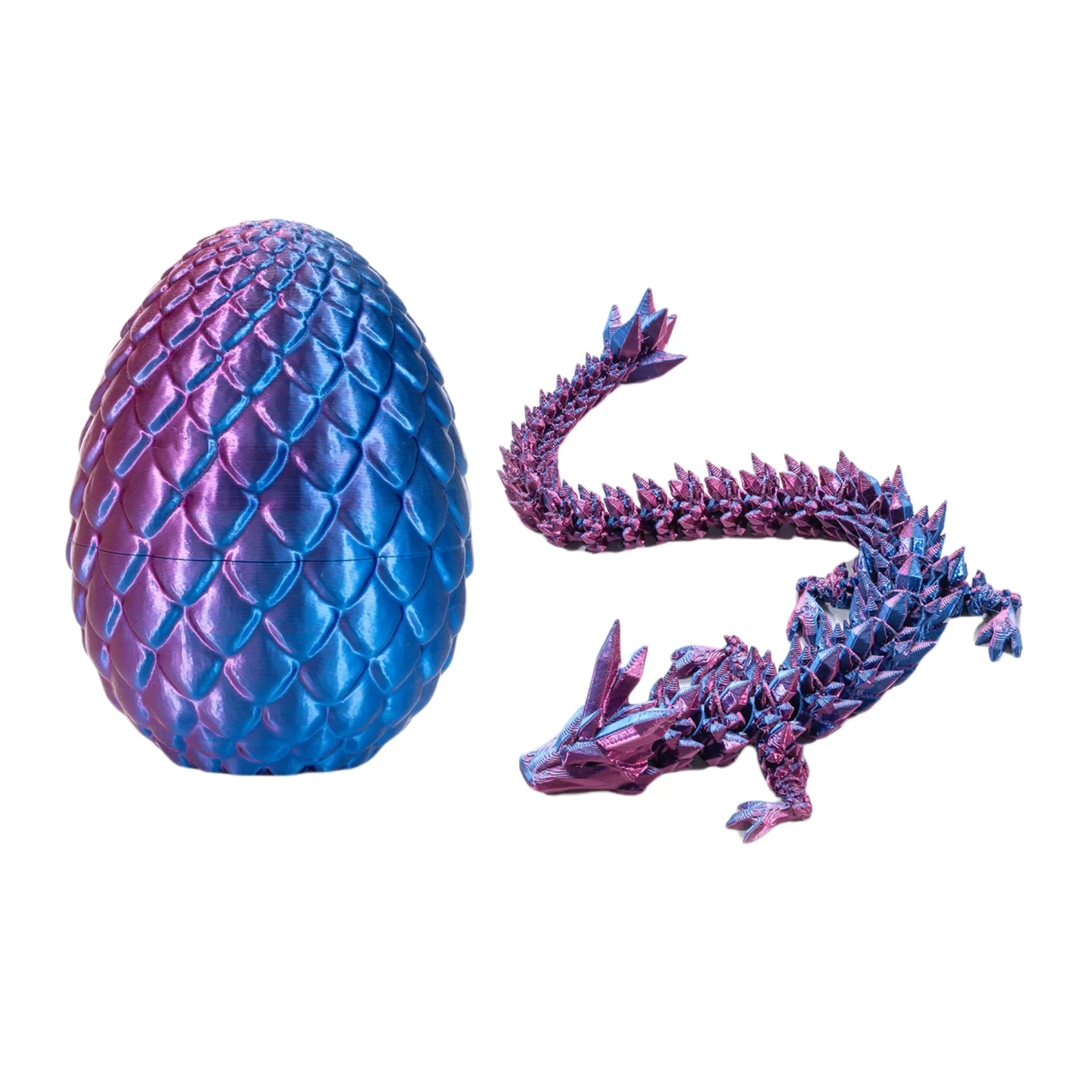 3D Printed Dragon Egg Gift Set – Fully Articulated Crystal Dragon Collectible with Gemstone Ornament | Home Decor Figurine - Image 7