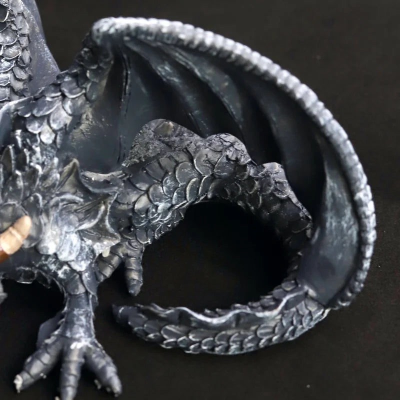 Creative Magic Black Flying Dragon Resin Ornament – Cool Home Decoration Statue Craft - Image 5