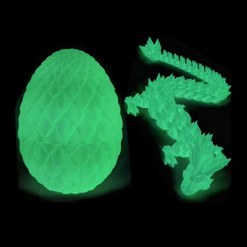 22cm 3D Printed Dragon & 8.5cm Dragon Egg Set – Fully Articulated Gemstone Crystal Dragon Collectible Surprise Toy - Image 7