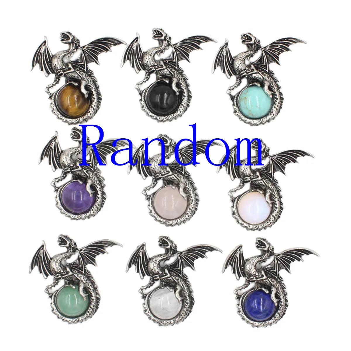 Dragon with Wings Gemstone Pendant - Image 13